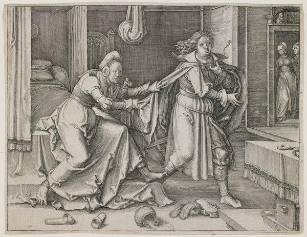 Joseph Escaping Potiphar's Wife — Lucas Van Leyden