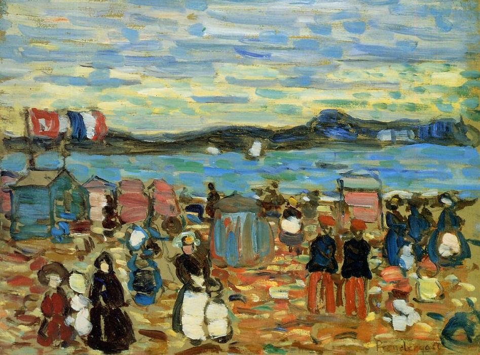 Bathing Tents, St. Malo — Maurice Brazil Prendergast