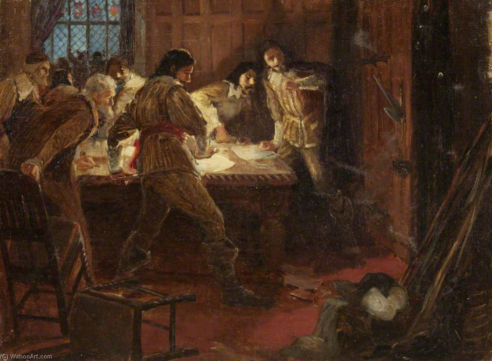 Yeamans And Bowcher Surprised While Plotting To Deliver Bristol Castle To The King, 1643 — George Edmund Butler
