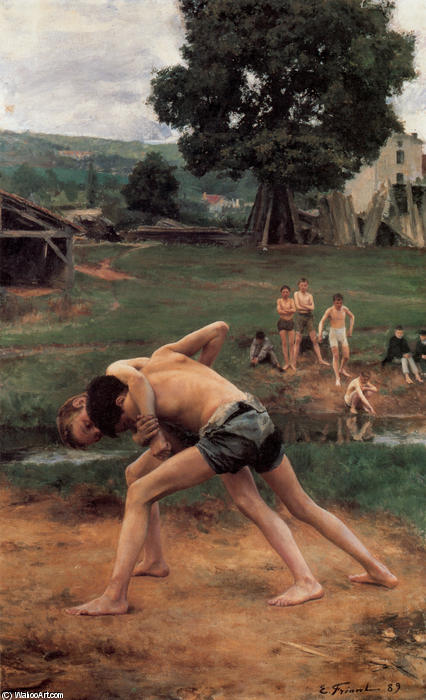 Wrestling — Émile Friant