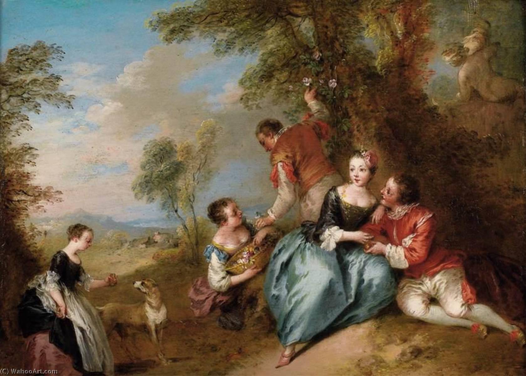 Picking Roses — Jean-baptiste Pater