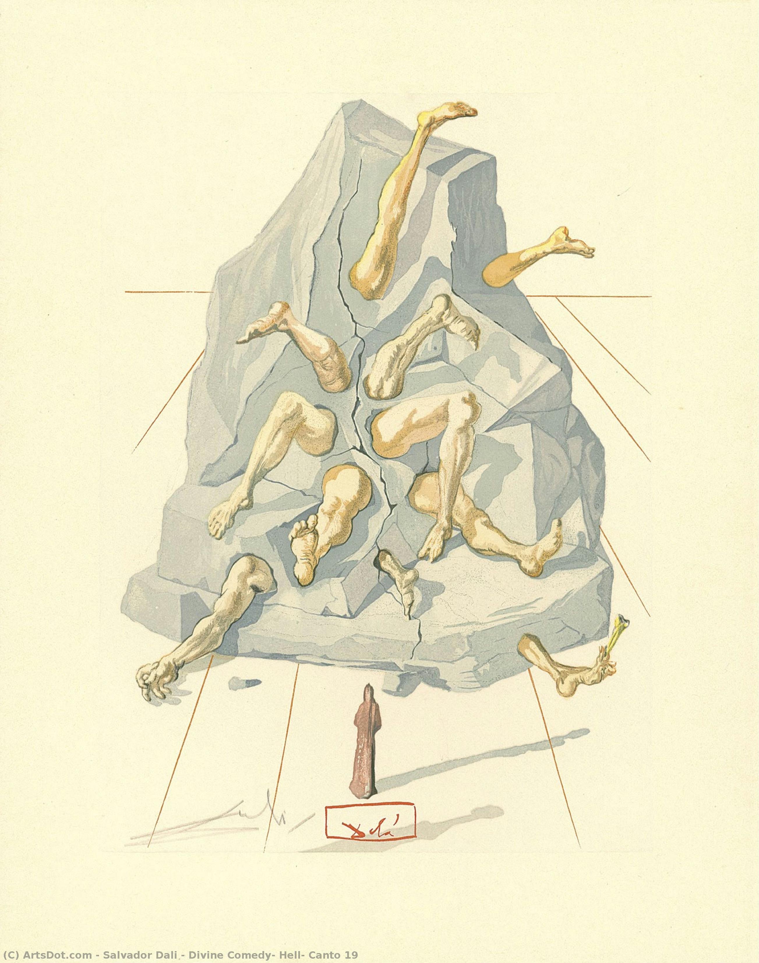 Divine Comedy, Hell: Canto 19 — Salvador Dalí