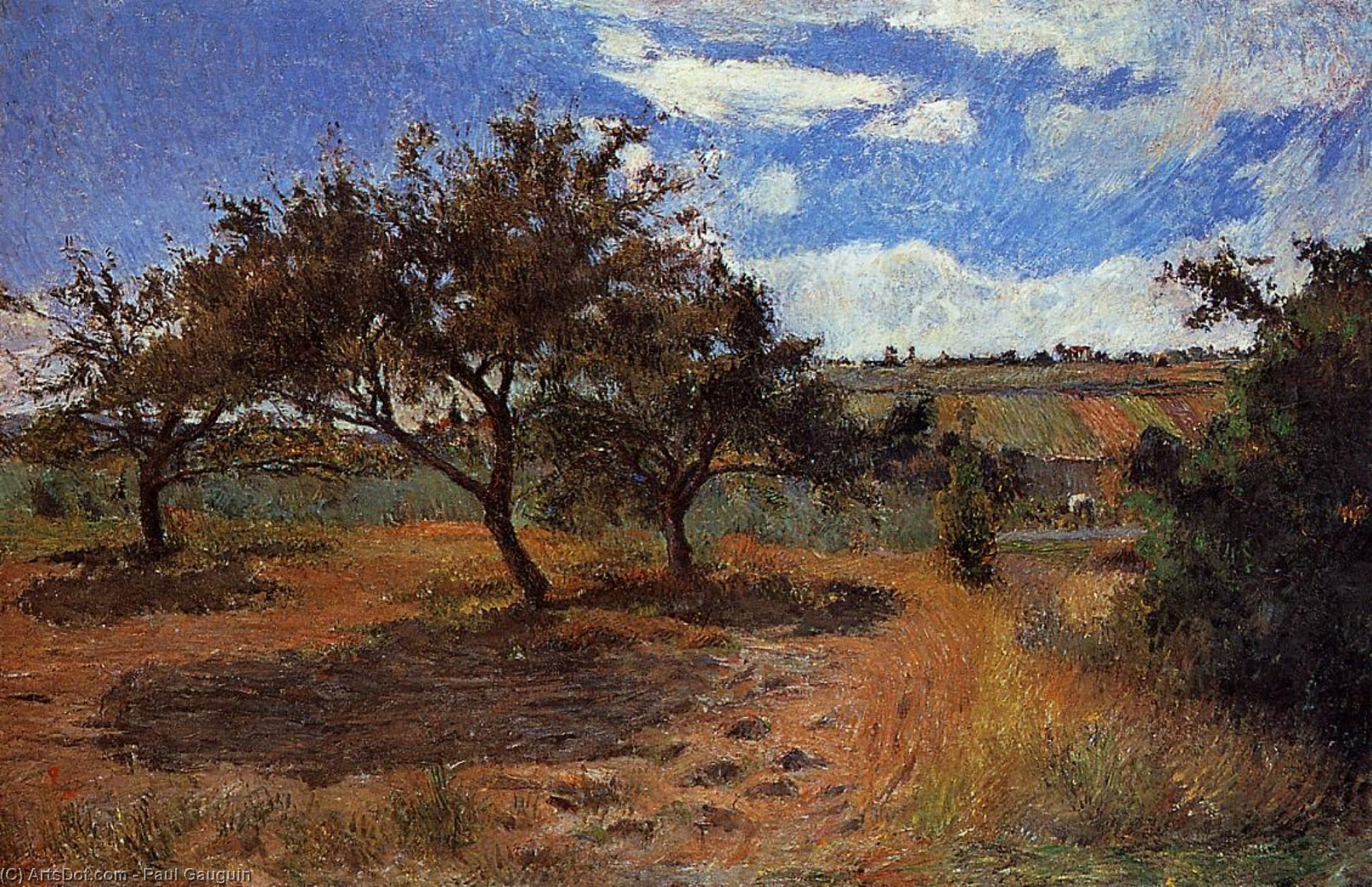 Apple Trees At L'hermitage 1 — Eugène Henri Paul Gauguin