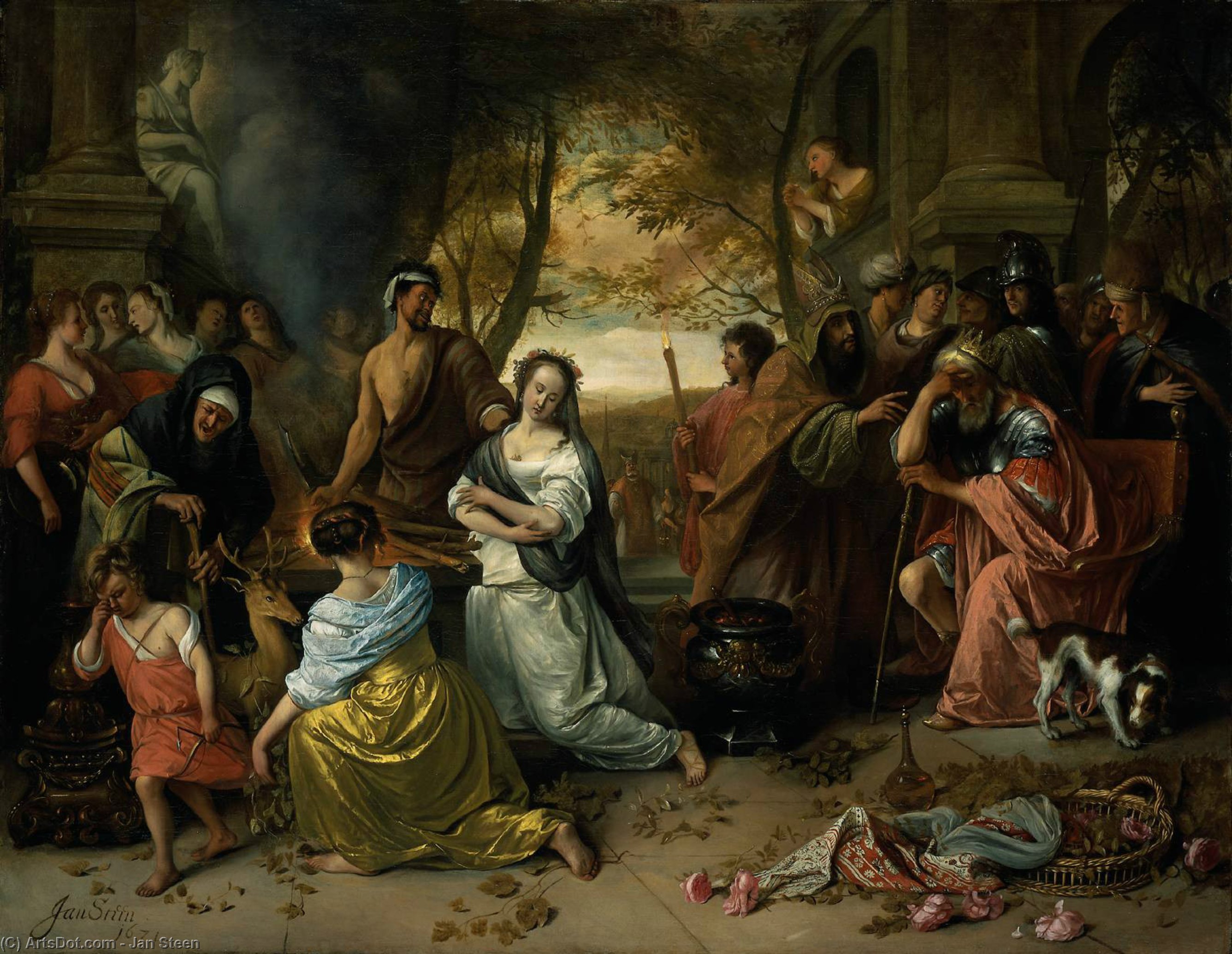 Sacrifice Of Iphigenia — Jan Havickszoon Steen