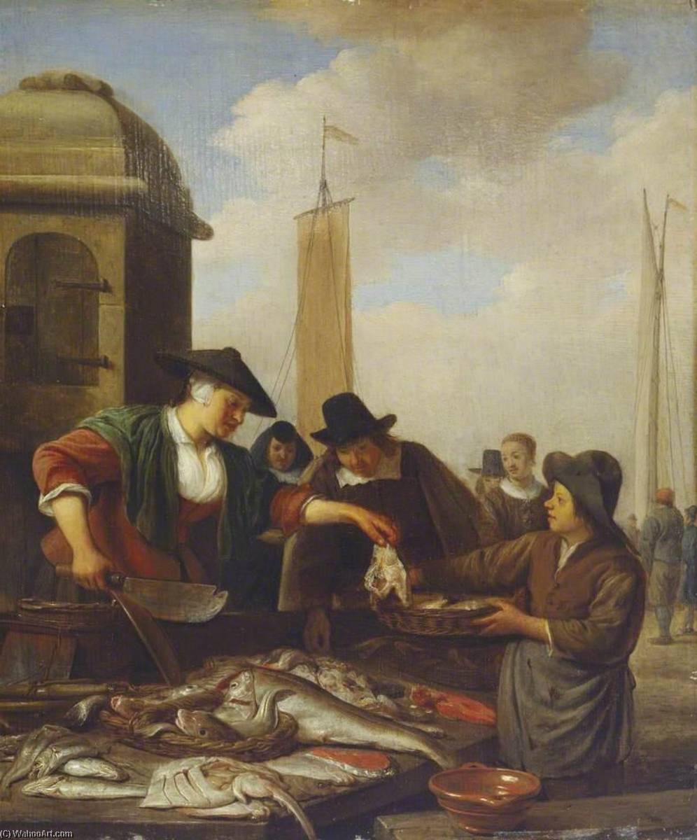 A Fish Stall By A Harbour — Hendrik Martensz Sorgh