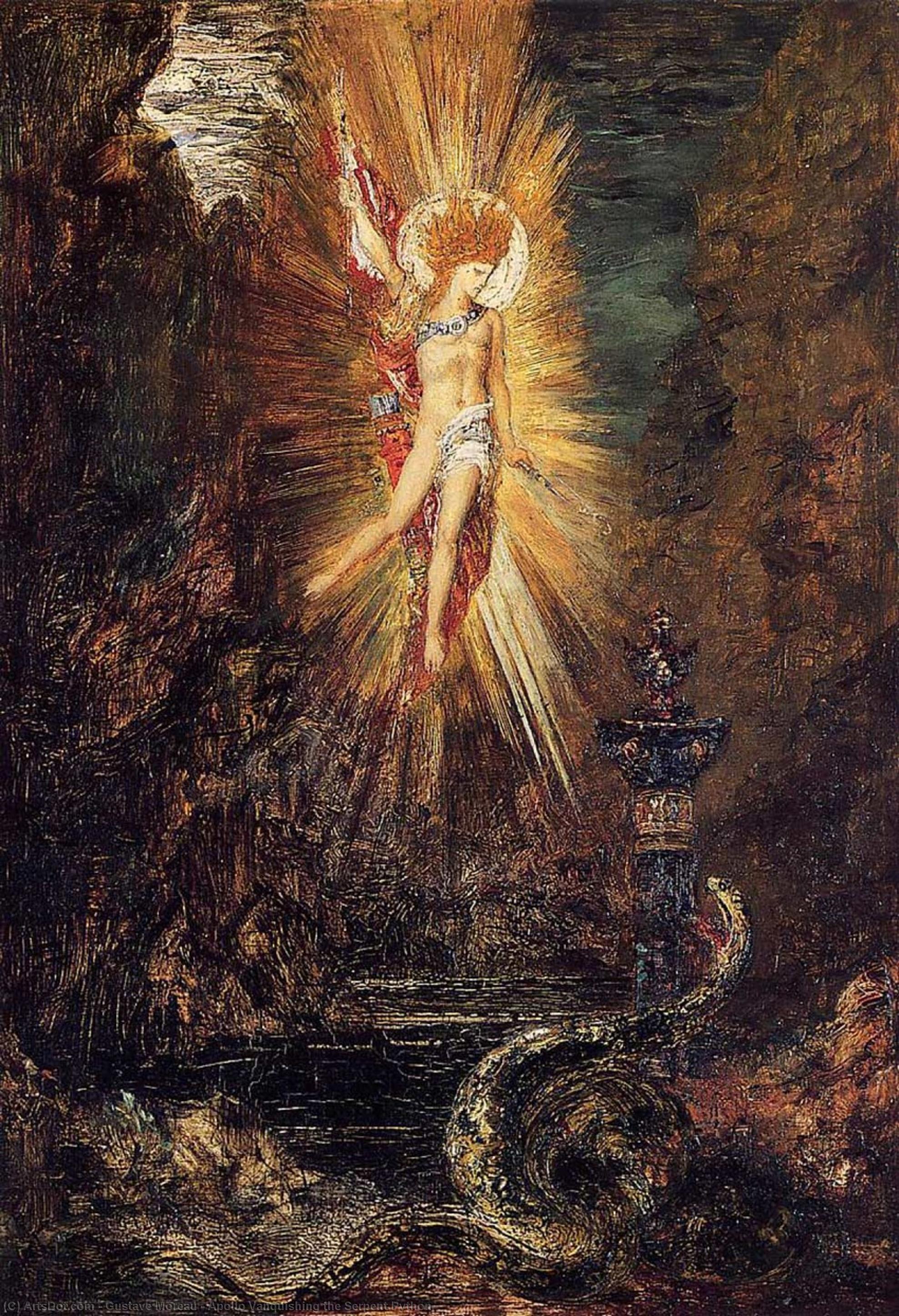 Apollo Vanquishing The Serpent Python — Gustave Moreau