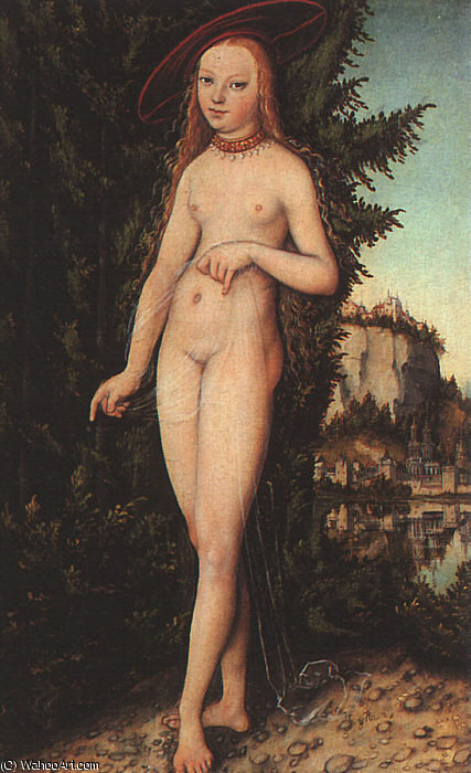 Venus Standing In A Landscape — Lucas Cranach The Elder