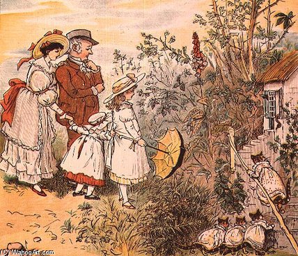 Cat And Her Kittens Came Tumbling In — Randolph Caldecott
