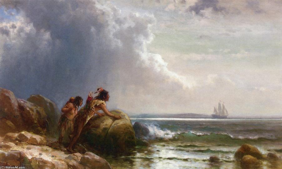 Watching Henry Hudson Enter New York Bay — Edward Moran