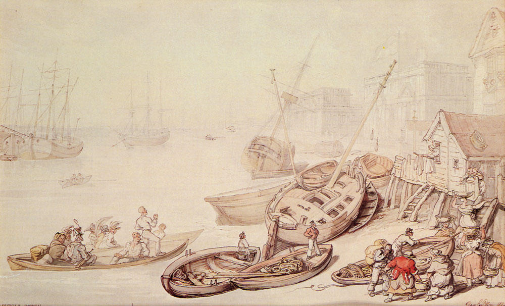 A View Of Ghent — Thomas Rowlandson