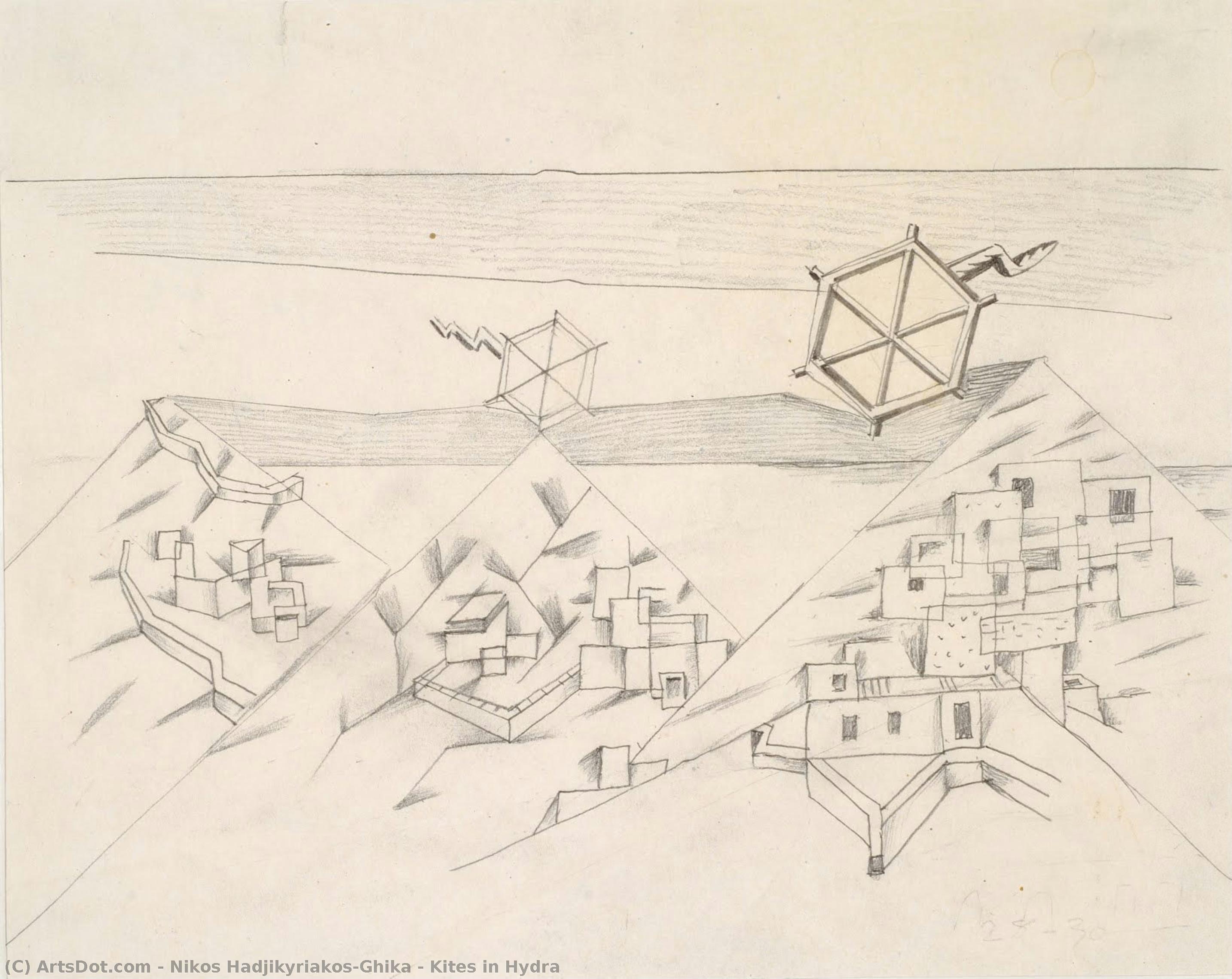 Kites In Hydra — Nikos Hadjikyriakos-ghika