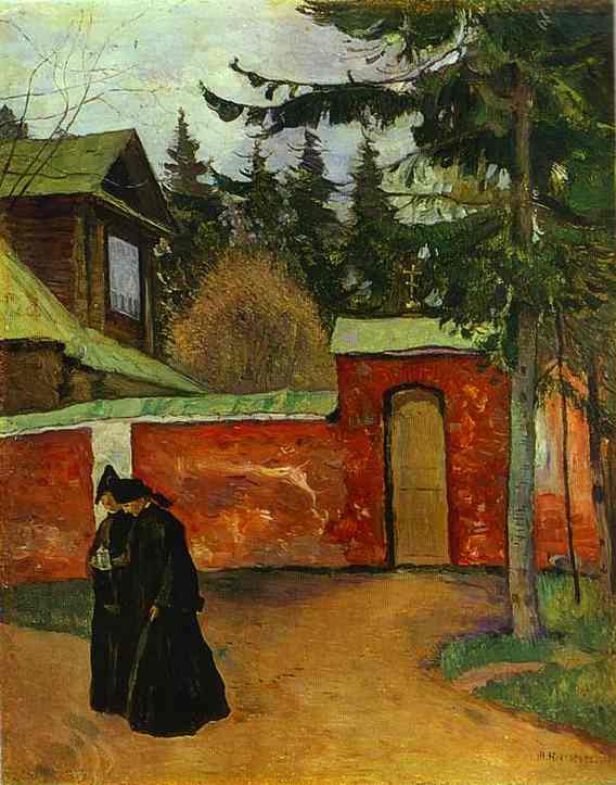 By A Monastery Entrance — Mikhail Nesterov