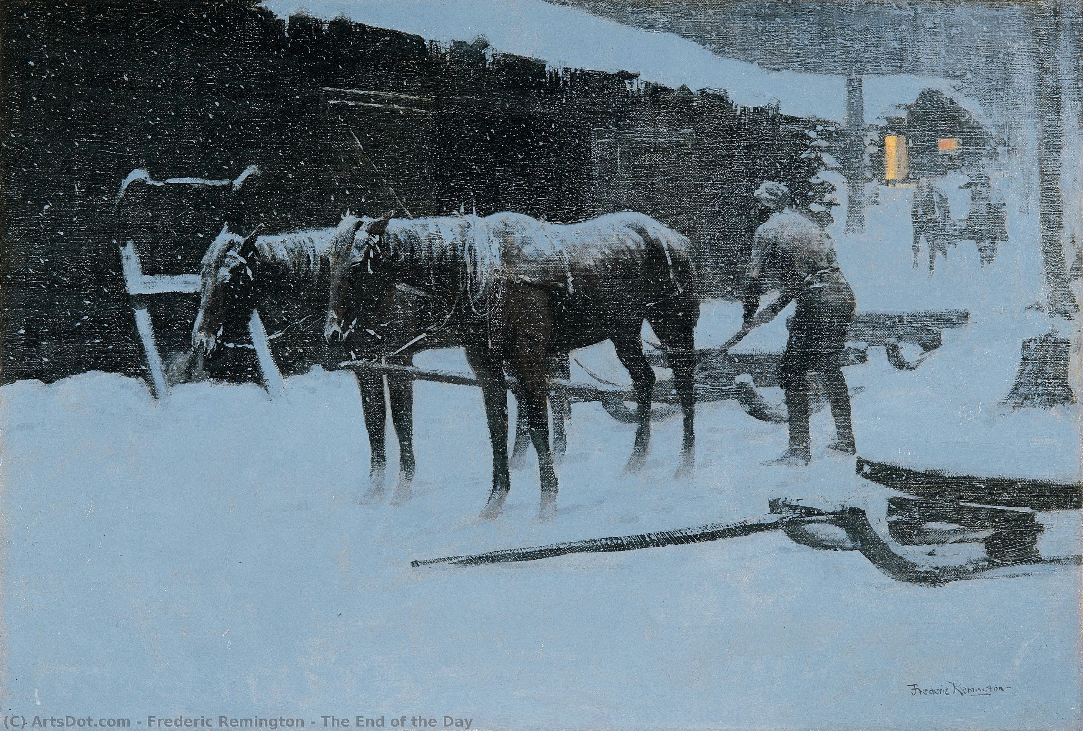 The End Of The Day — Frederic Remington