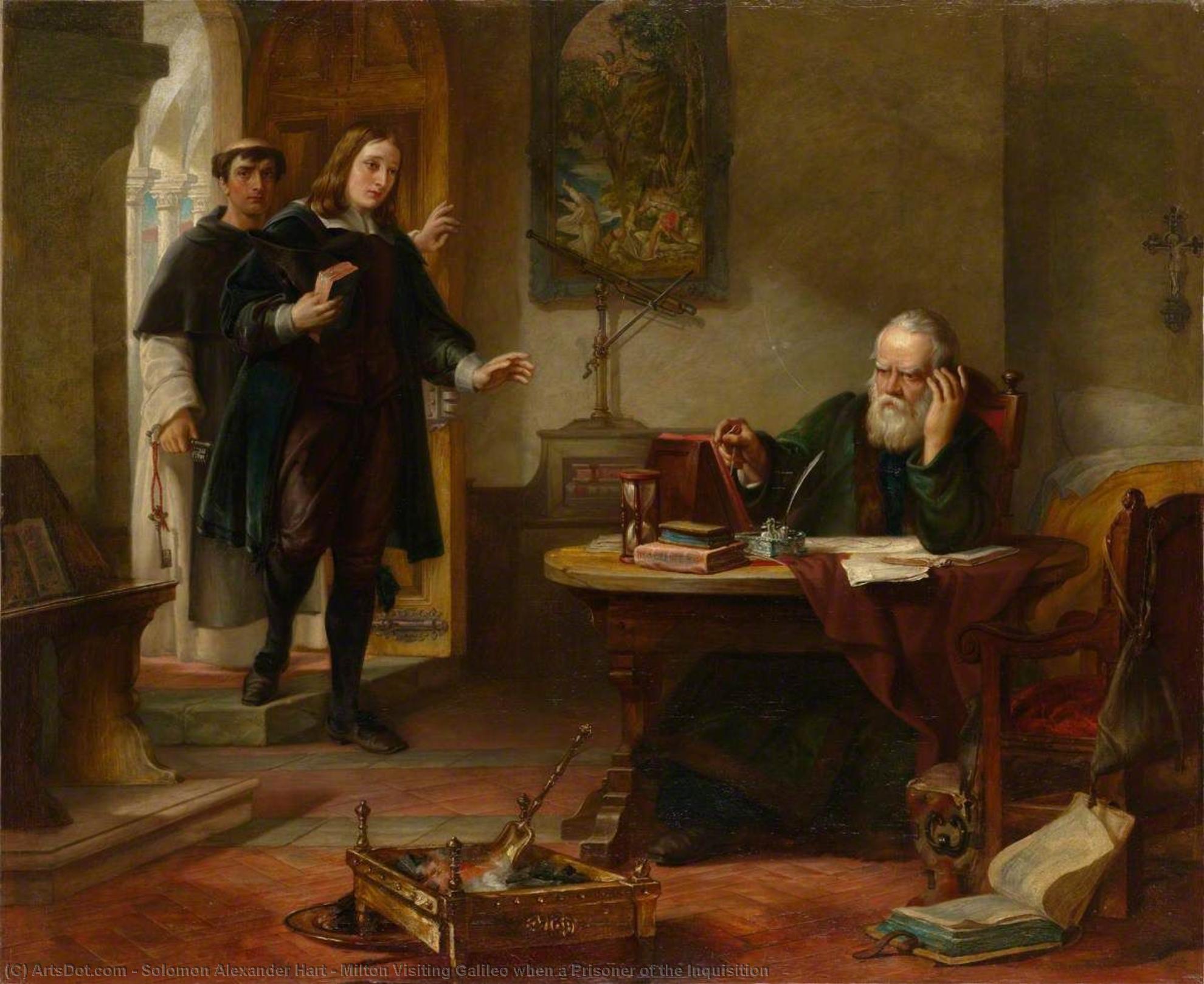 Milton Visiting Galileo When A Prisoner Of The Inquisition — Solomon Alexander Hart
