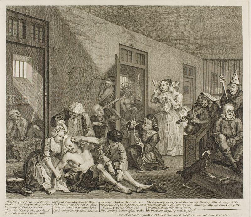 Plate Eight, From A Rake's Progress — William Hogarth