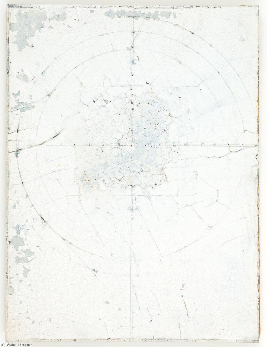 Untitled (white Cracked Paint Over Clock Image) — Joseph Cornell