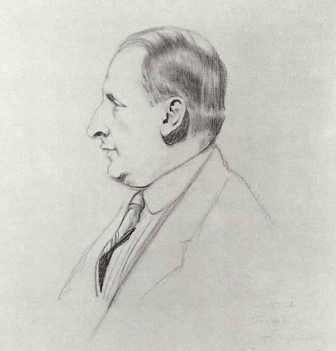 Portrait B.a.gorin-goryainov — Boris Mikhailovich Kustodiev