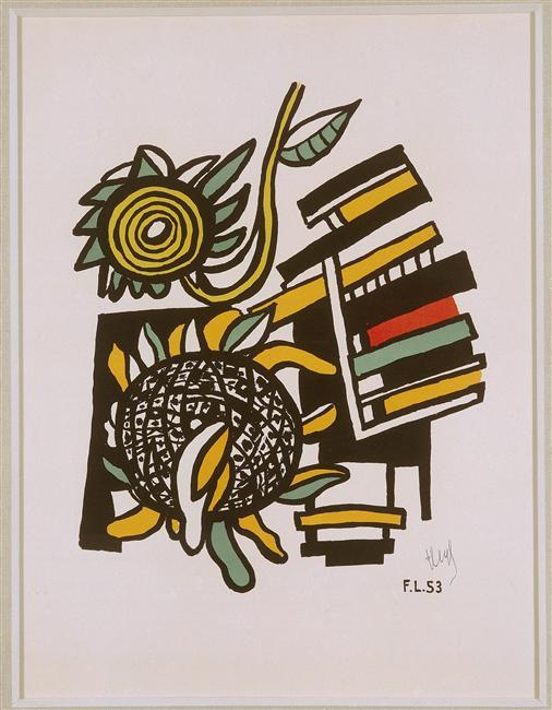 Both Sunflowers (sunflowers) — Fernand Léger