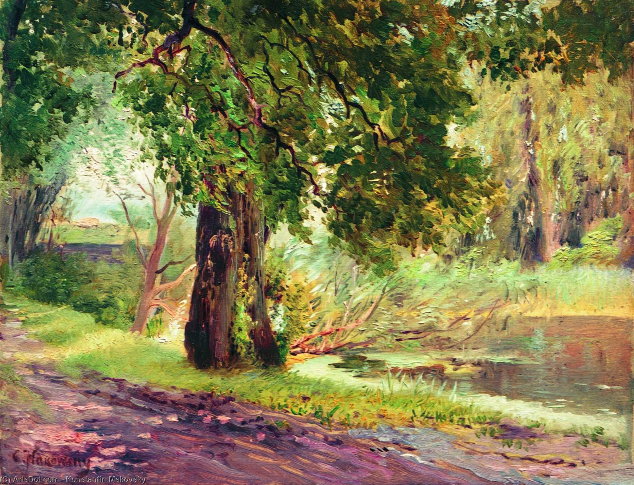 Under The Green Trees (summer Landscape) — Konstantin Yegorovich Makovsky