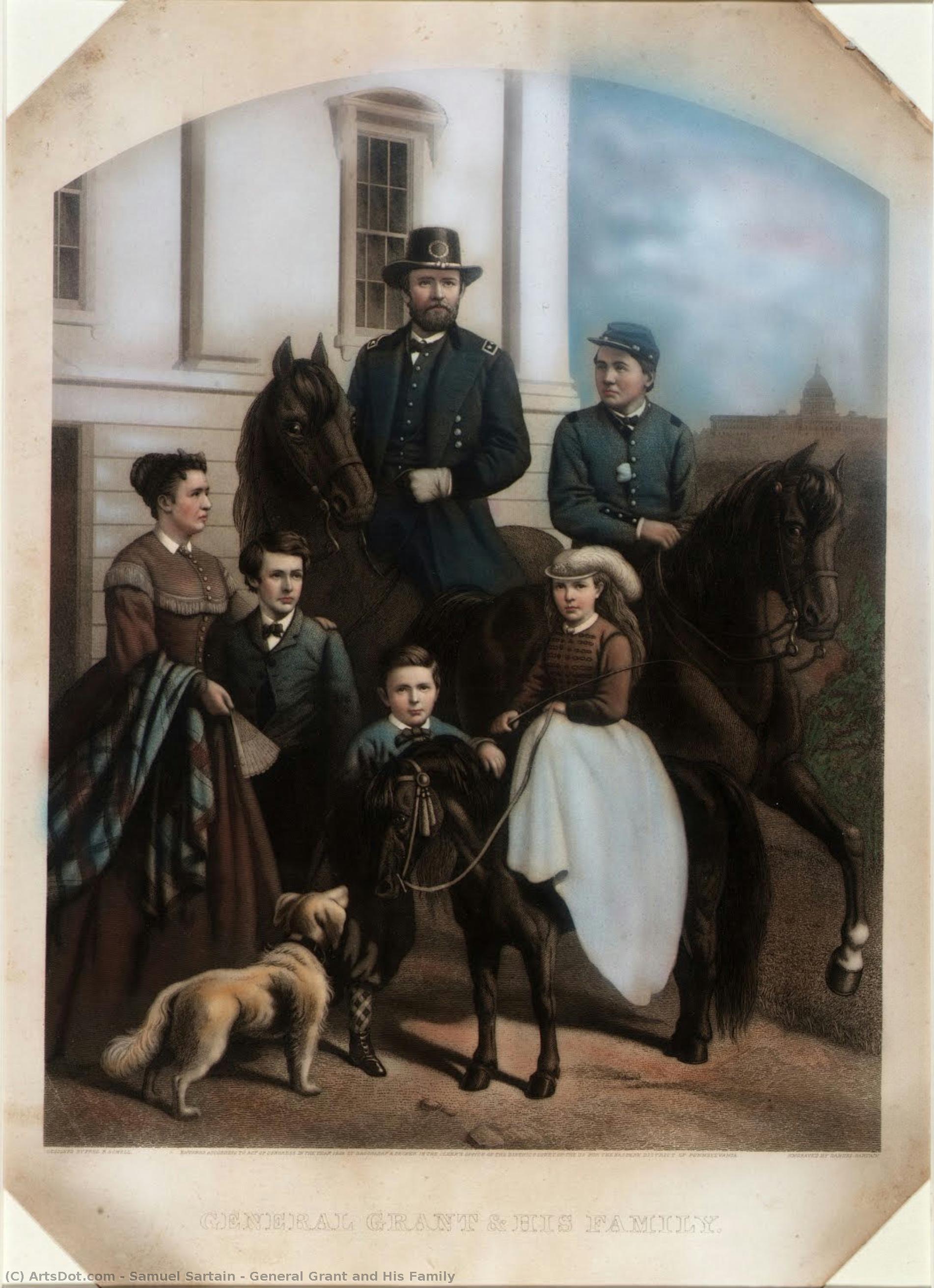 General Grant And His Family — Samuel Sartain