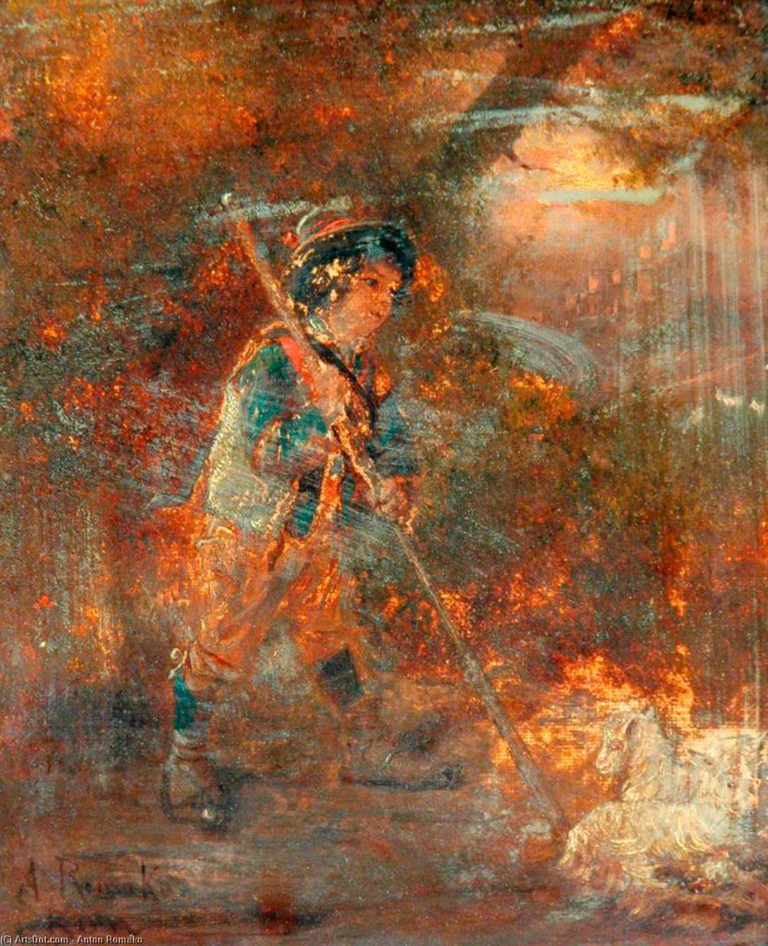 A Shepherd — Anton Romako