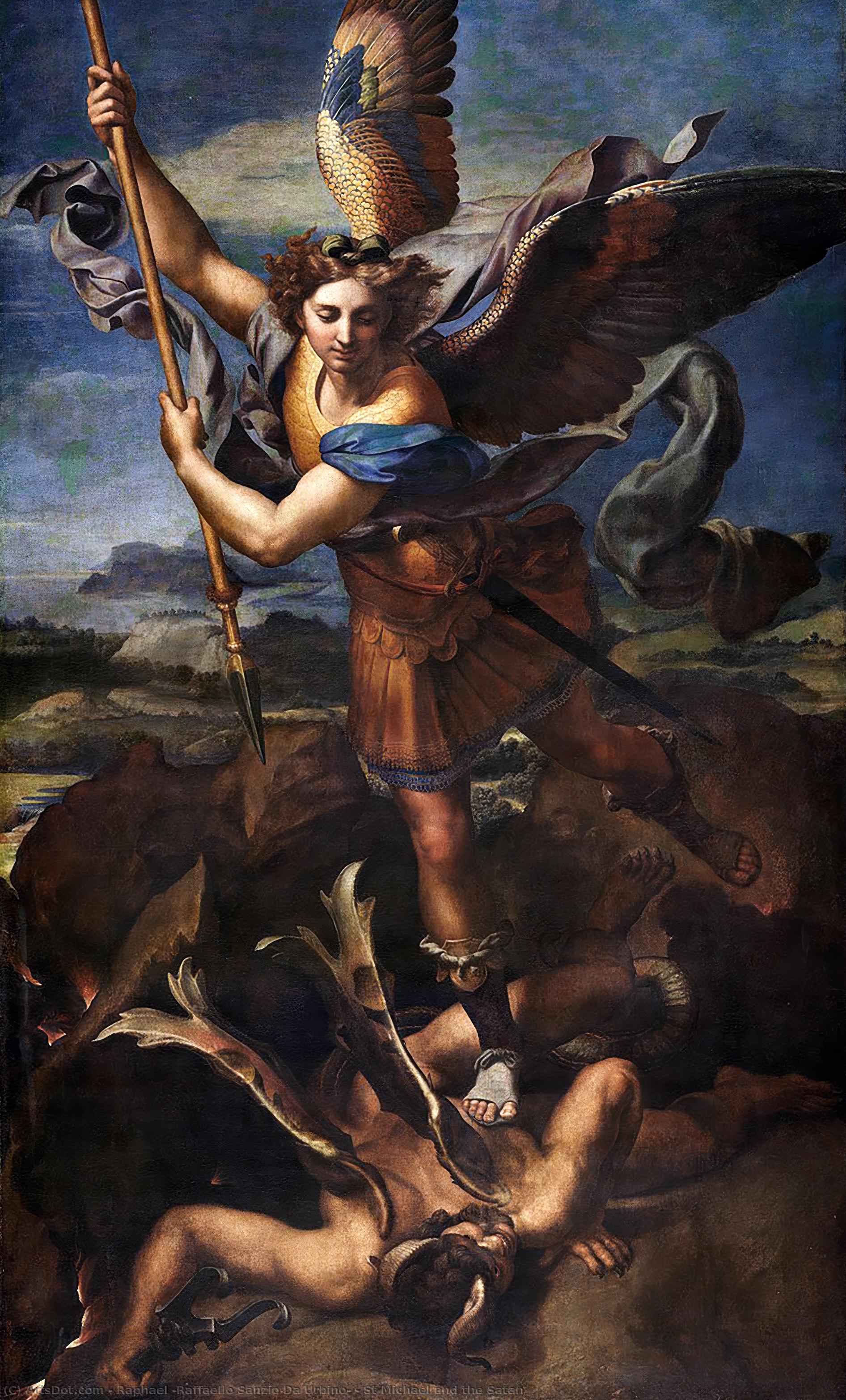 St Michael And The Satan — Raphael