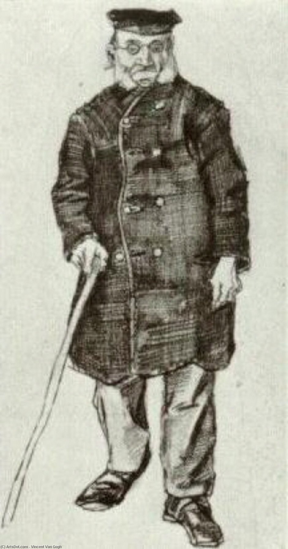 Orphan Man With Cap And Stick — Vincent Willem Van Gogh