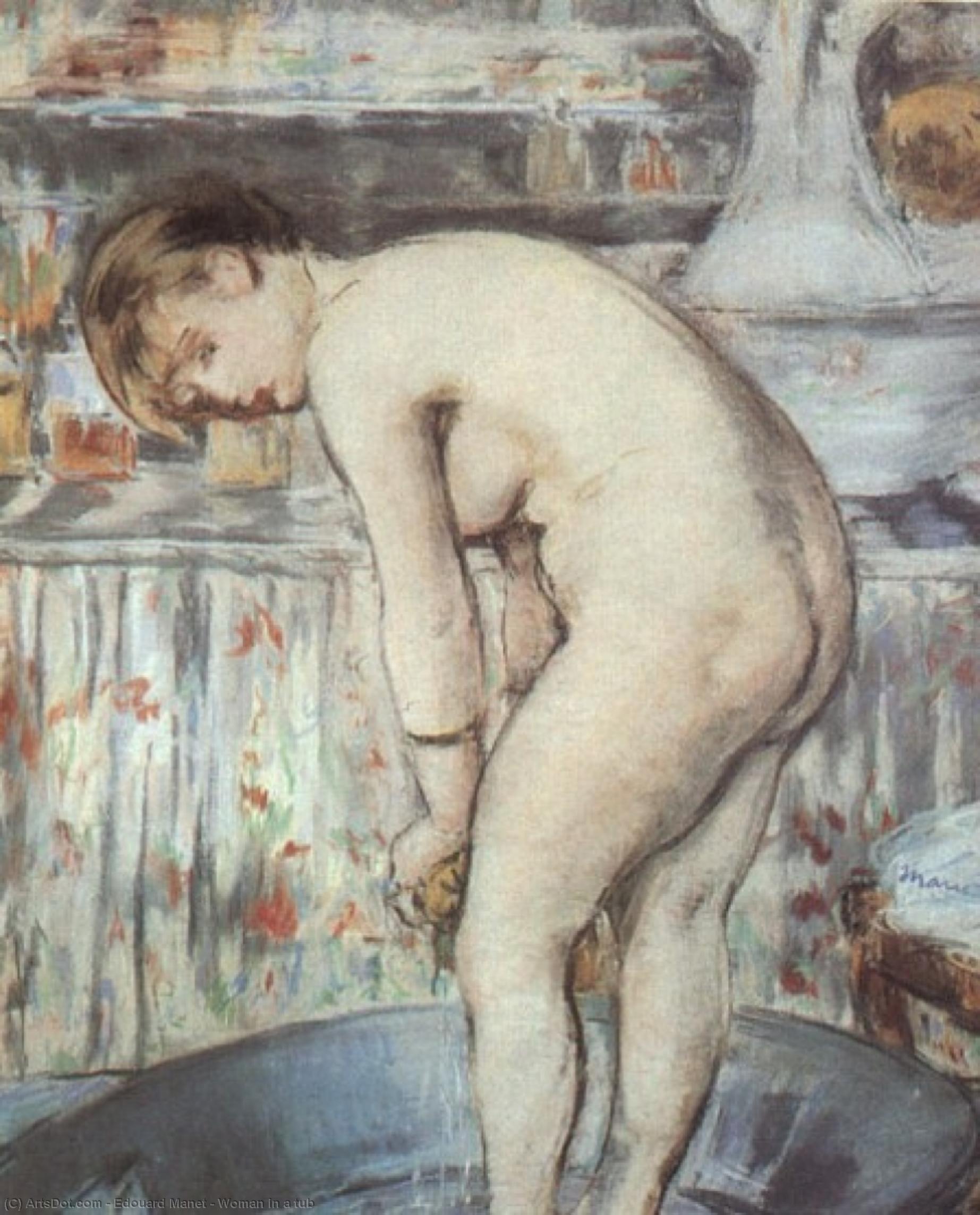 Woman In A Tub — Édouard Manet
