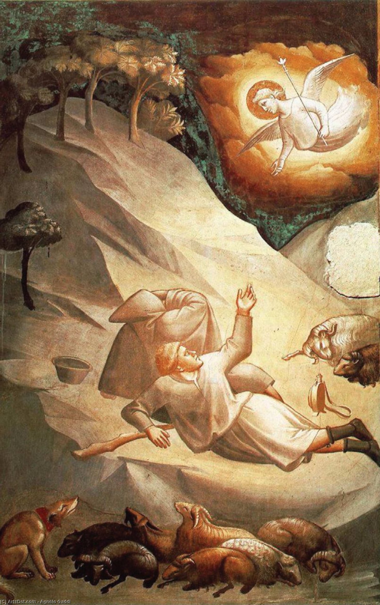 The Annunciation To The Shepherds — Agnolo Gaddi