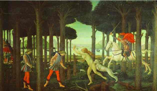 The Encounter With The Damned In The Pine Forest — Sandro Botticelli