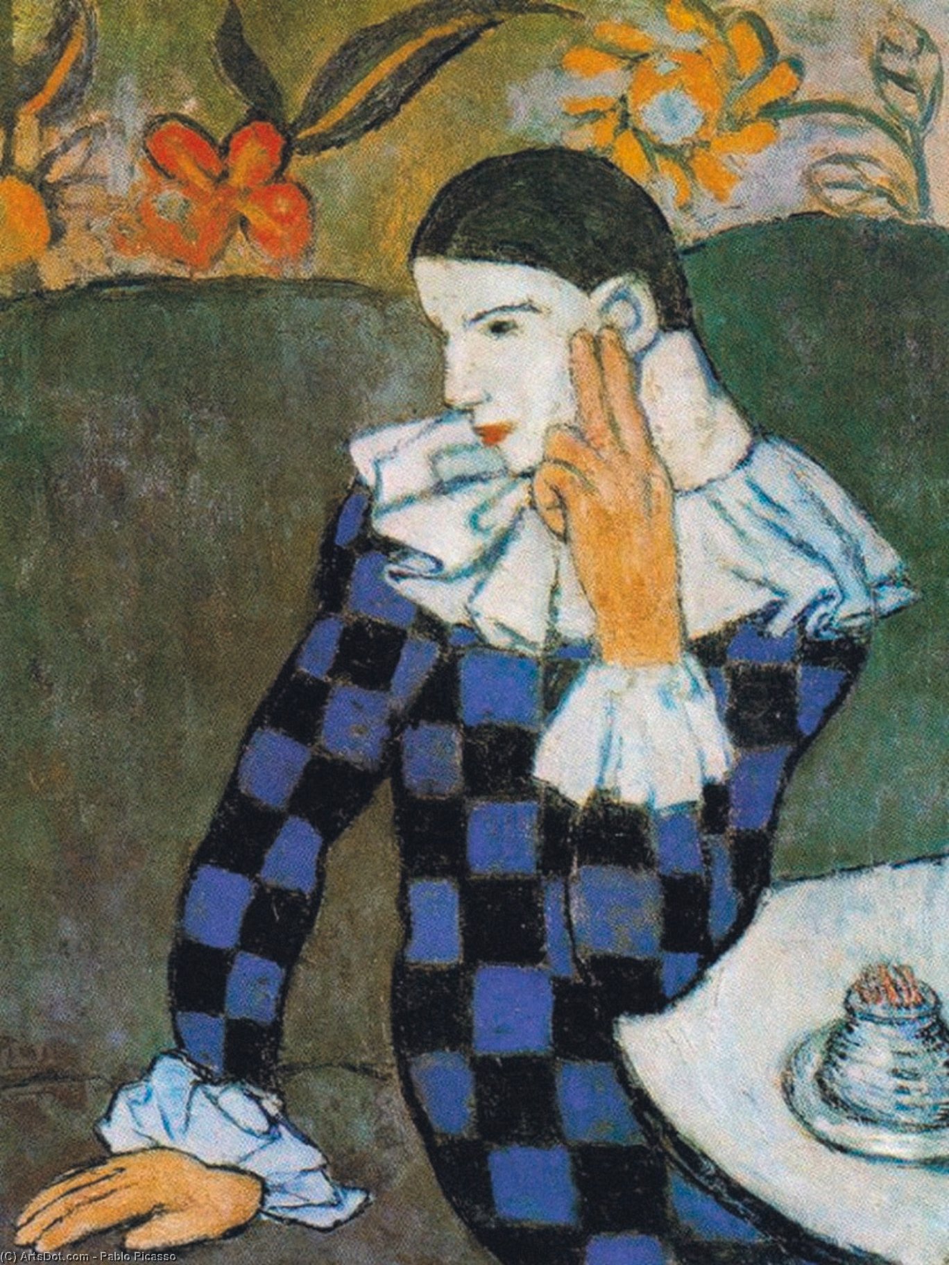 Harlequin Leaning — Pablo Picasso