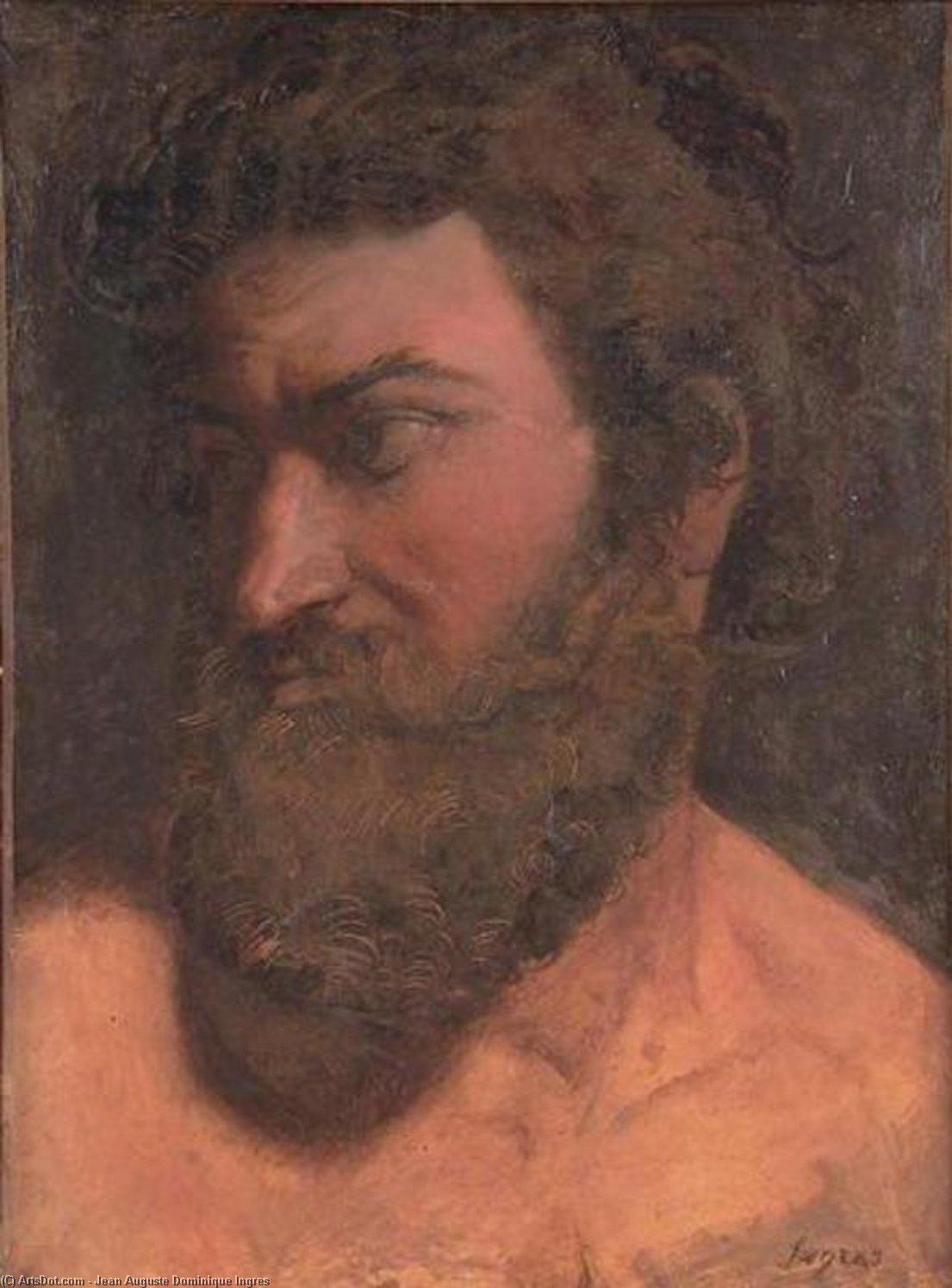 Study For Anacreon — Jean-auguste-dominique Ingres
