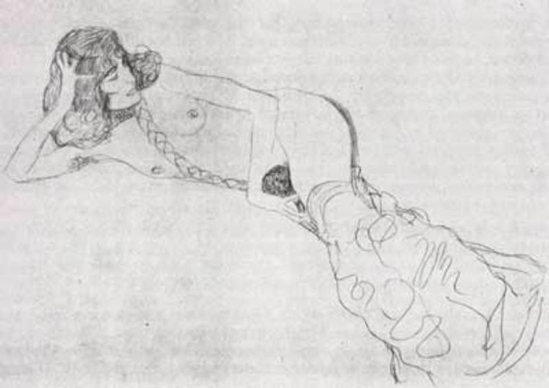Reclining Woman — Gustav Klimt