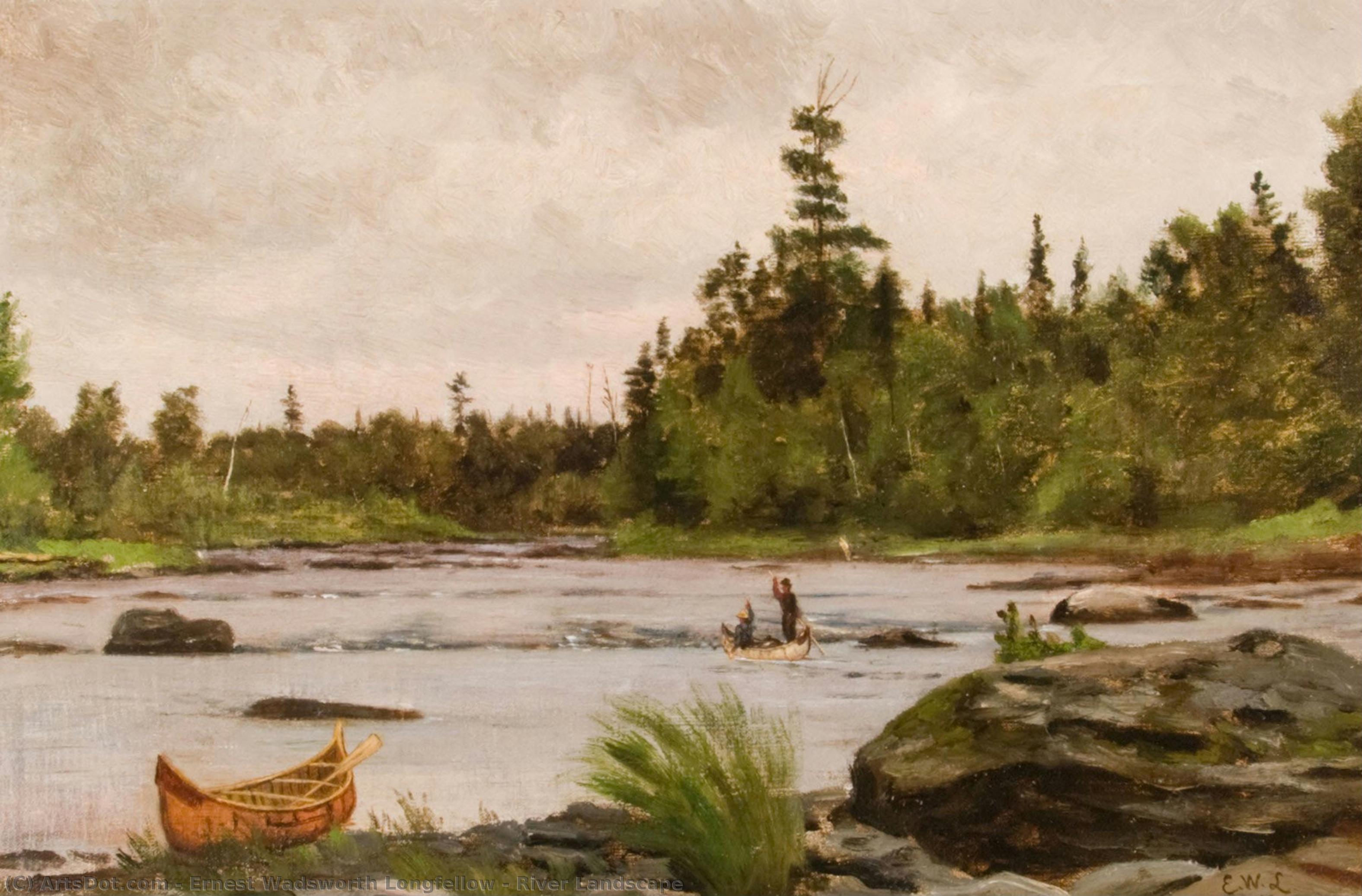 River Landscape — Ernest Wadsworth Longfellow