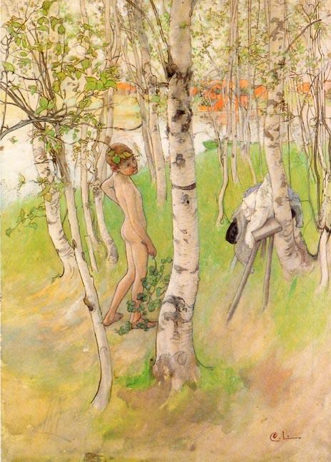 Ulf Goes Swimming — Carl Larsson
