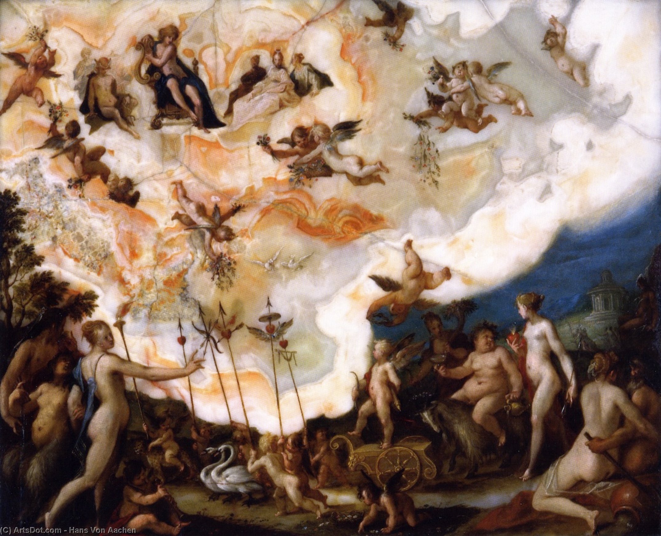 The Triumph Of Cupid And Bacchus — Hans Von Aachen