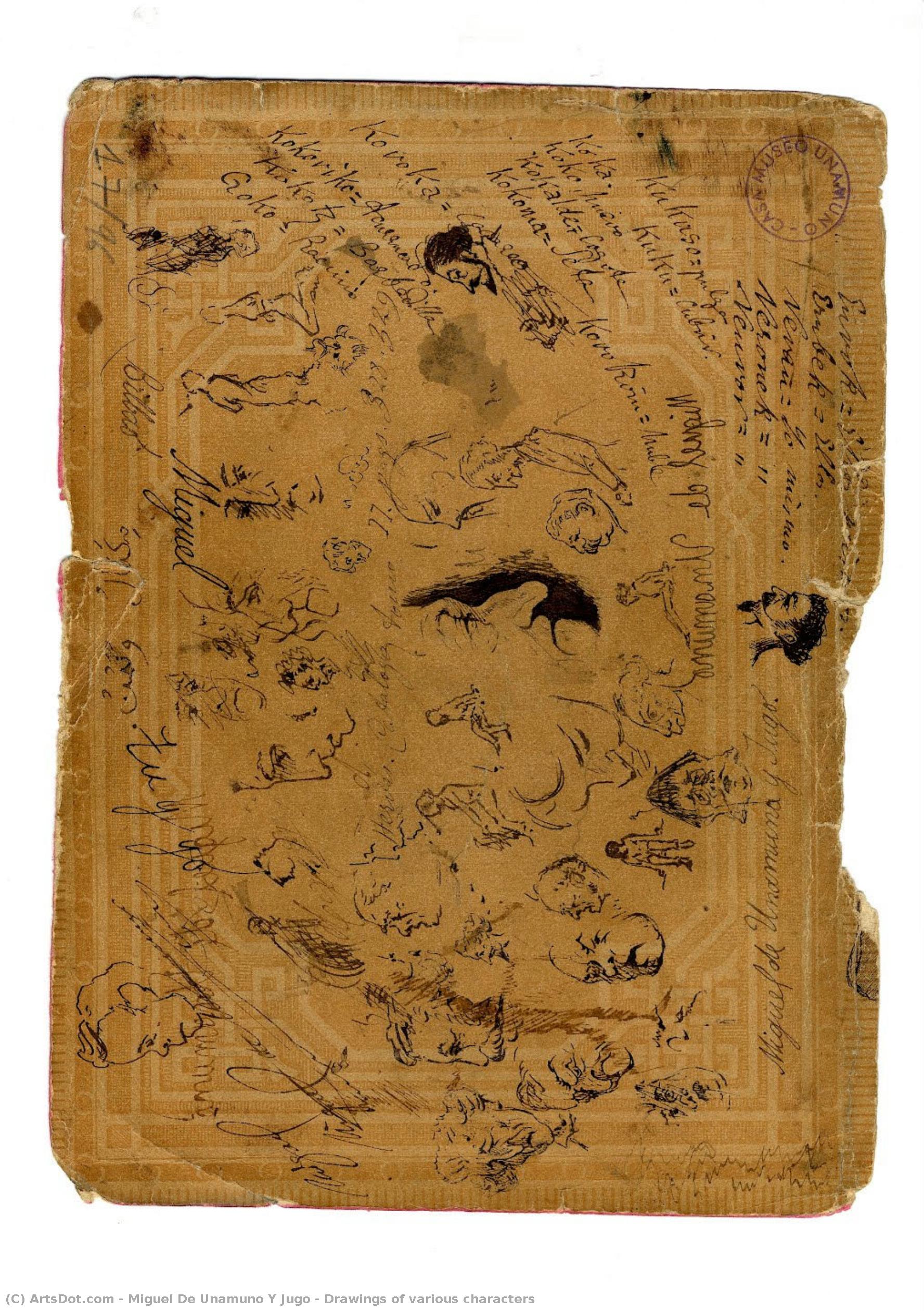 Drawings Of Various Characters — Miguel De Unamuno