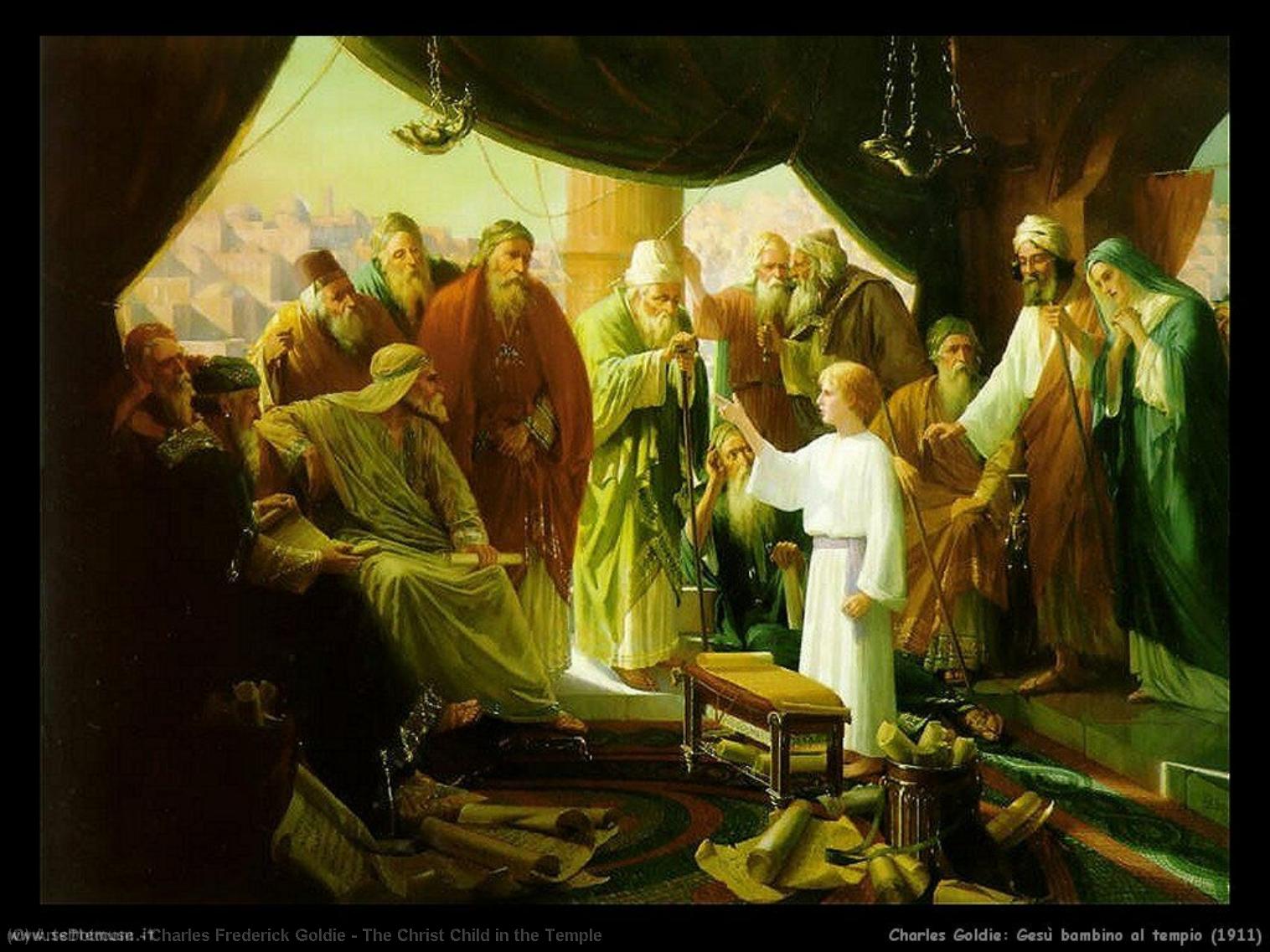 The Christ Child In The Temple — Charles Frederick Goldie