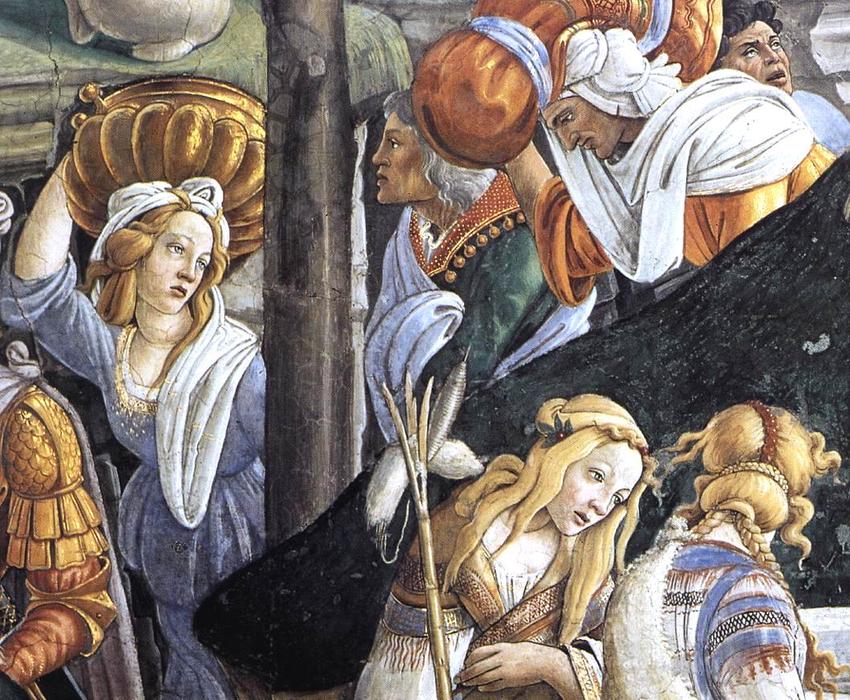 The Trials And Calling Of Moses (detail 6) (cappella Sistina, Vatican) — Sandro Botticelli