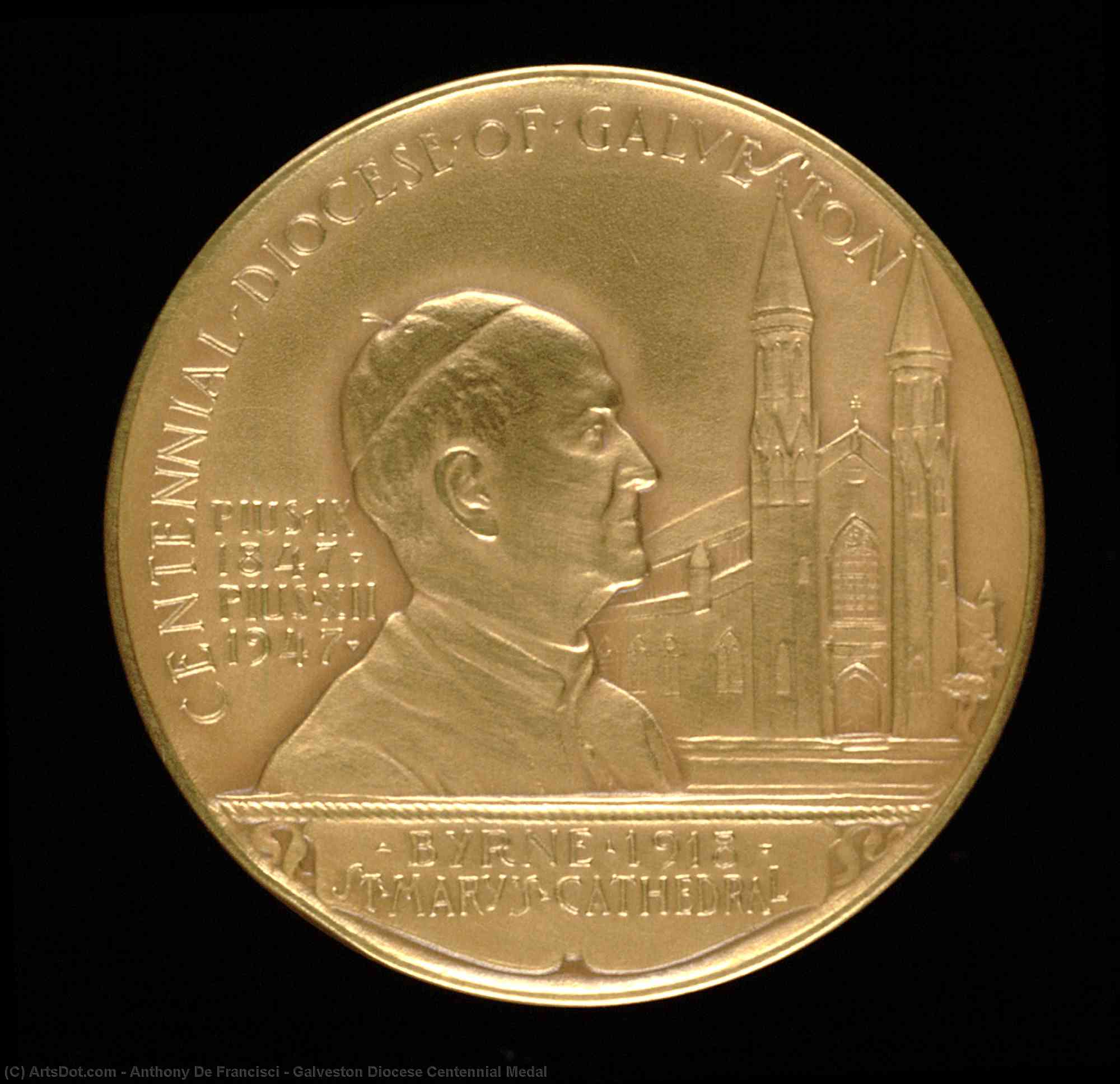 Galveston Diocese Centennial Medal — Anthony De Francisci
