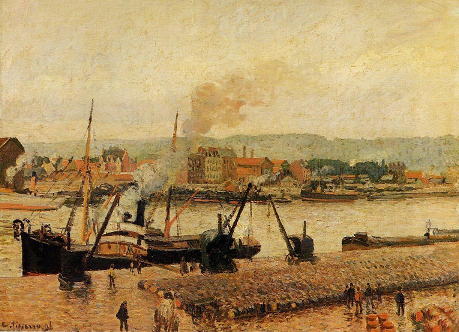 Morning, After The Rain, Rouen — Camille Pissarro