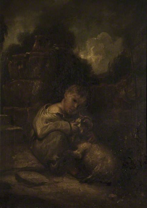 A Boy With A Lamb — Thomas Barker