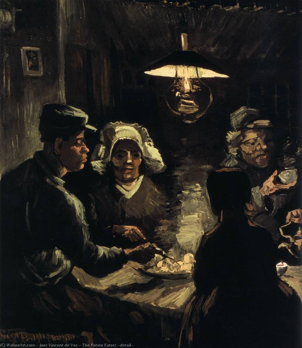 The Potato Eaters (detail) — Joos Vincent De Vos