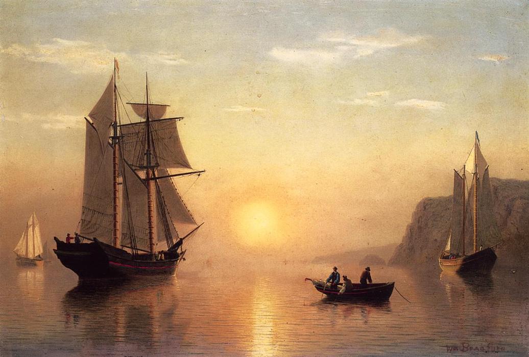 Calma Al Atardecer En La Bahía De Fundy — William Bradford