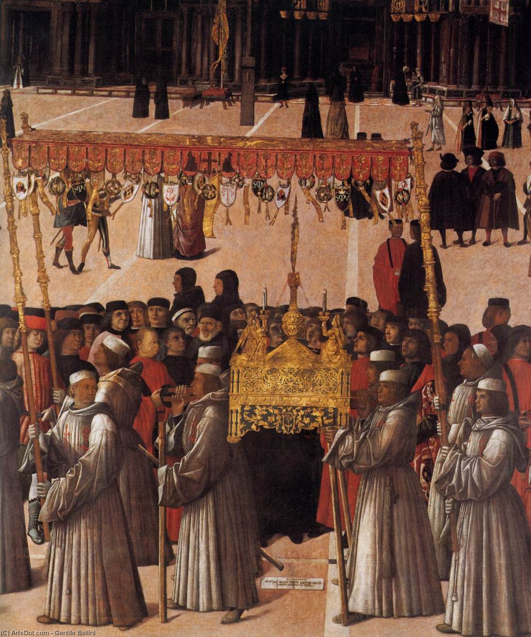 Procession In Piazza San Marco (detail) — Gentile Bellini