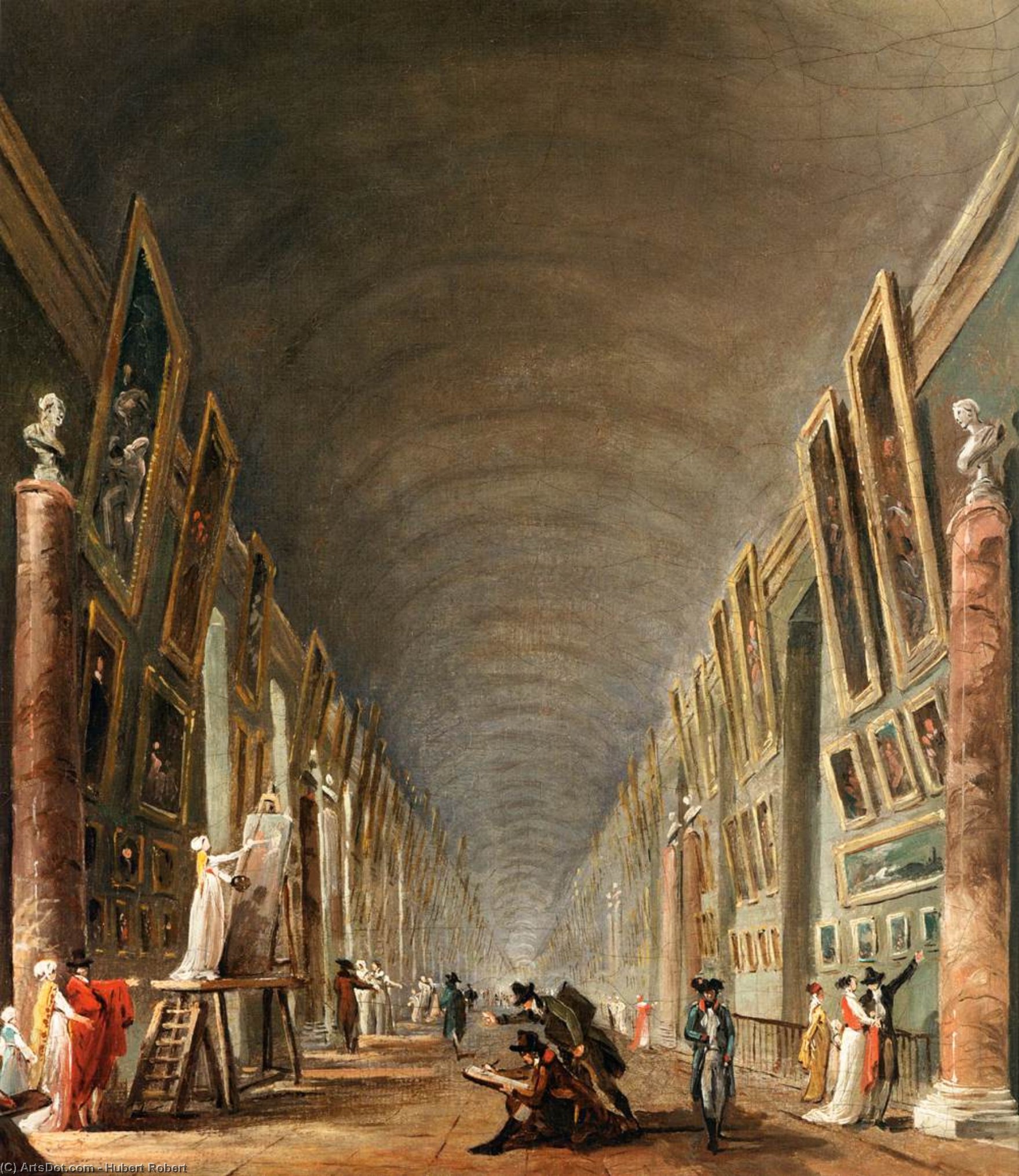 The Grande Galerie (detail) — Hubert Robert