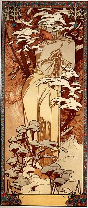 Winter — Alphonse Mucha
