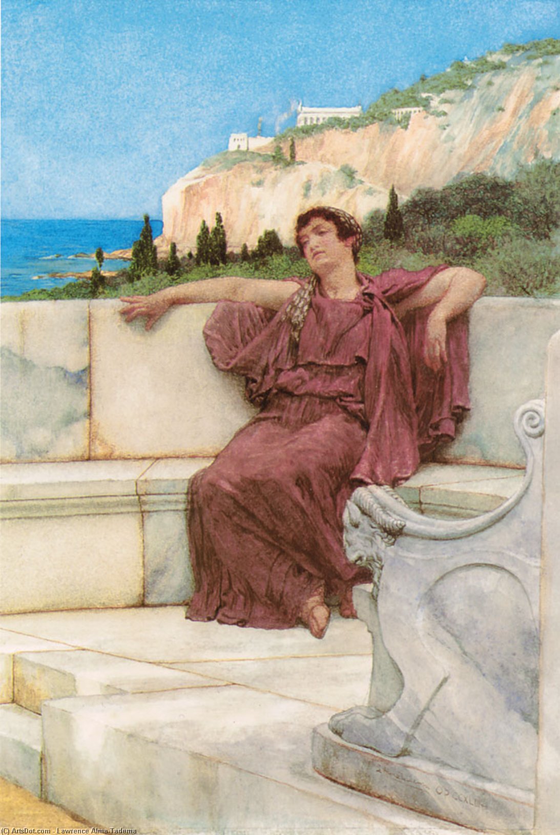 A Female Figure Resting (also Known As Dolce Far Niente) — Lourens Alma Tadema