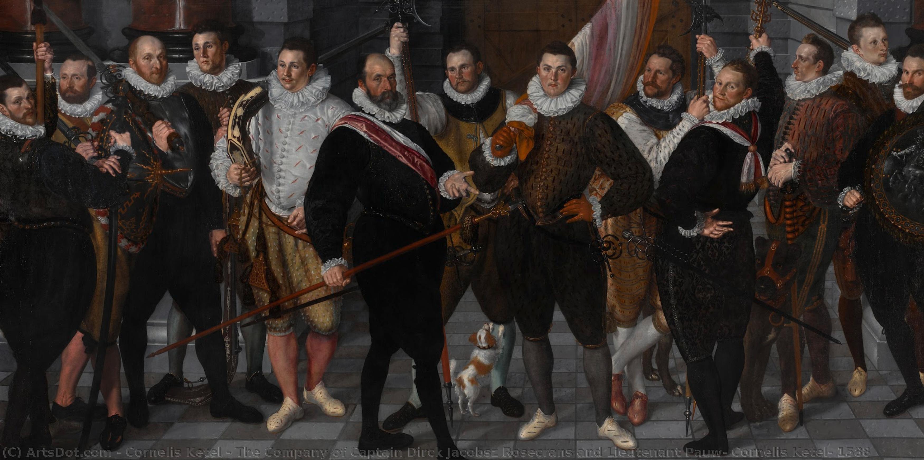 The Company Of Captain Dirck Jacobsz Rosecrans And Lieutenant Pauw, Cornelis Ketel, 1588 — Cornelis Ketel