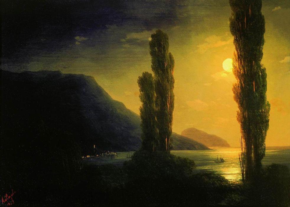 Moonlit Night Near Yalta — Ivan Konstantinovich Aivazovsky